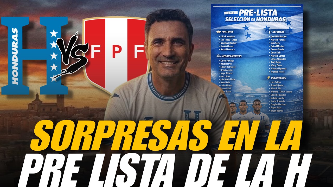 SORPRESAS EN LA PRE LISTA DE LA SELECCIÓN DE HONDURAS