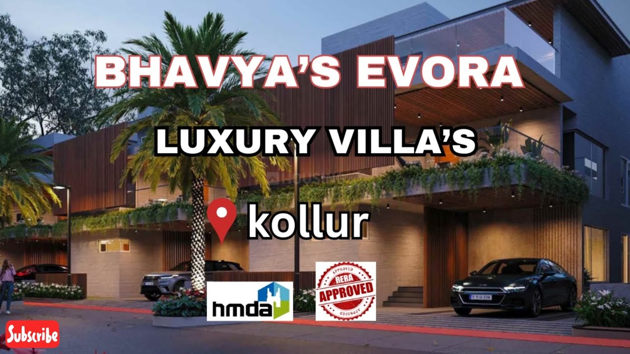Bhavya Evora – Ultra Luxury Triplex Villas in Kollur | HMDA Approved | Premium Gated Community