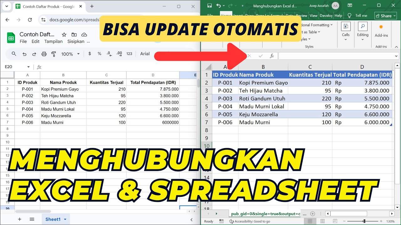 Cara Menghubungkan Excel dengan Google Spreadsheet