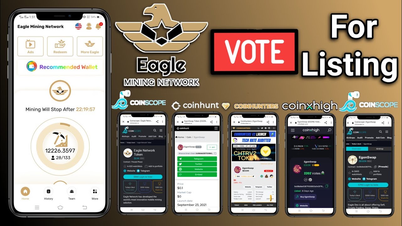 Eagle Network New Update | Eagle Listing Voting on Blockchain | EgonSwap listing update