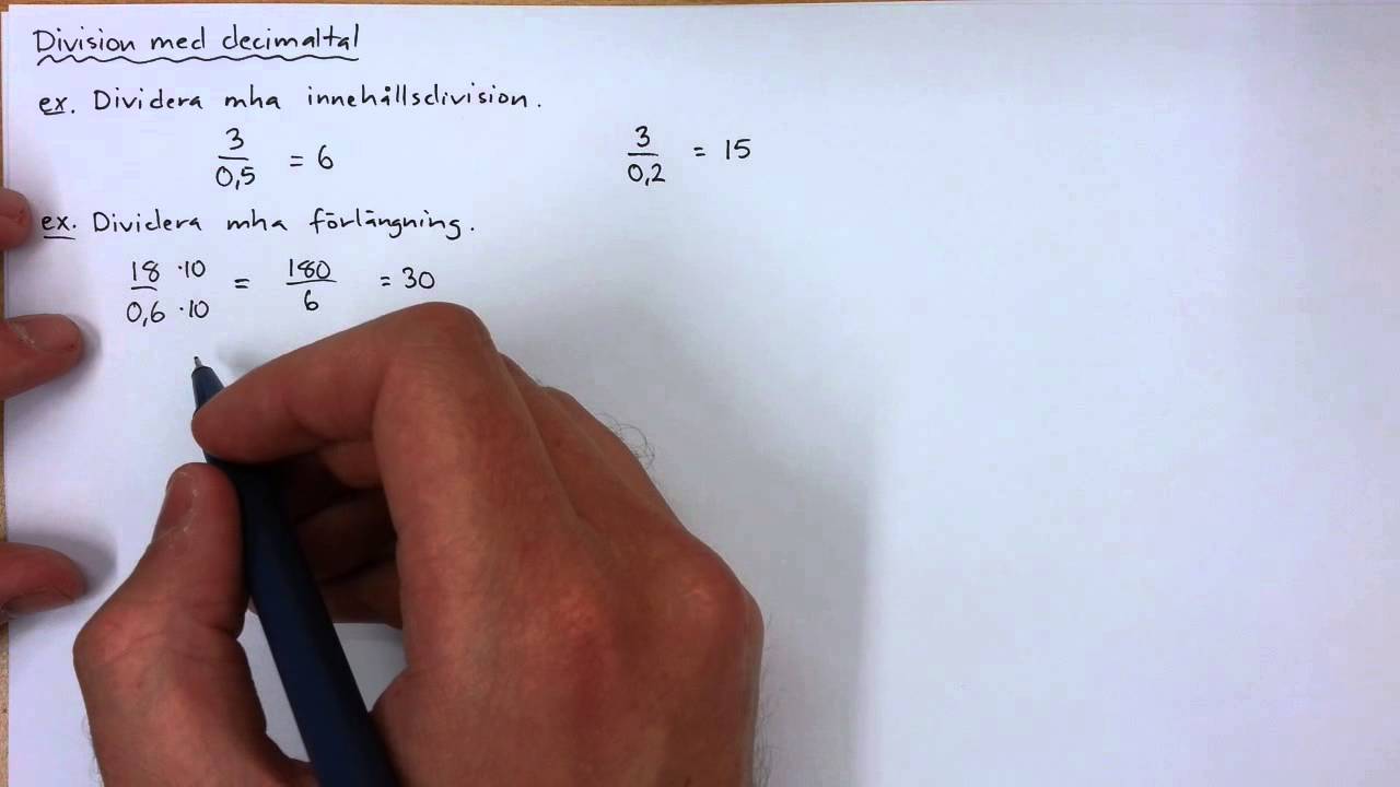 8 - Tal - Division med decimaltal
