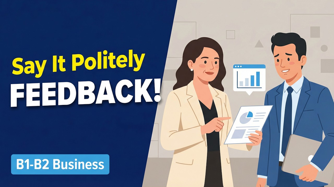 Business English: How to Give Presentation Feedback Politely (B1–B2 Podcast)