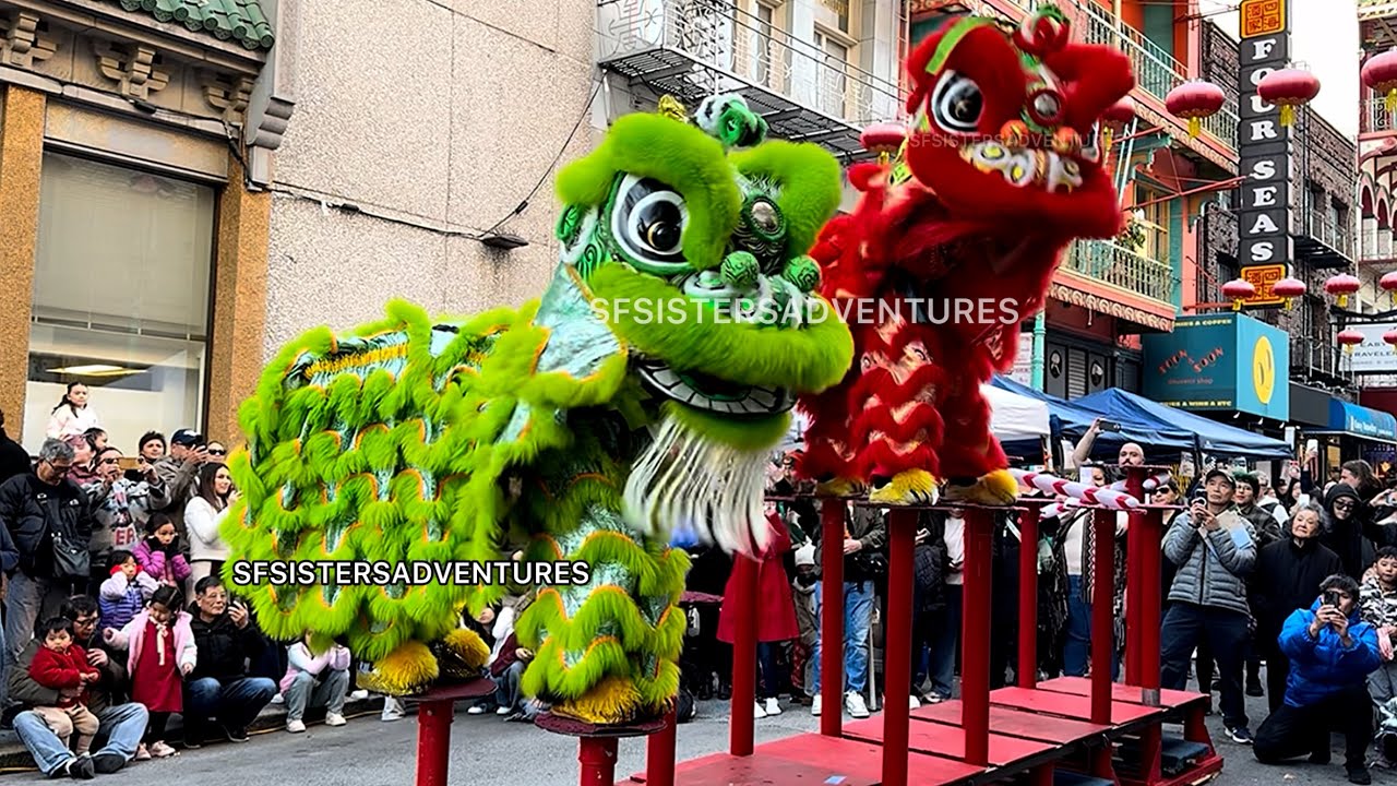 High Poles Lion Dance Performance in San Francisco Chinatown 2025 | LionDanceME