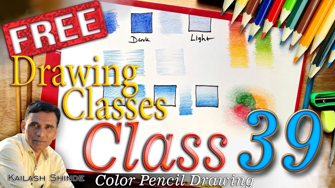 Kailash Shinde Free drawing classes # फ्री ड्राइंग क्लासेस # Color Pencil sketch 