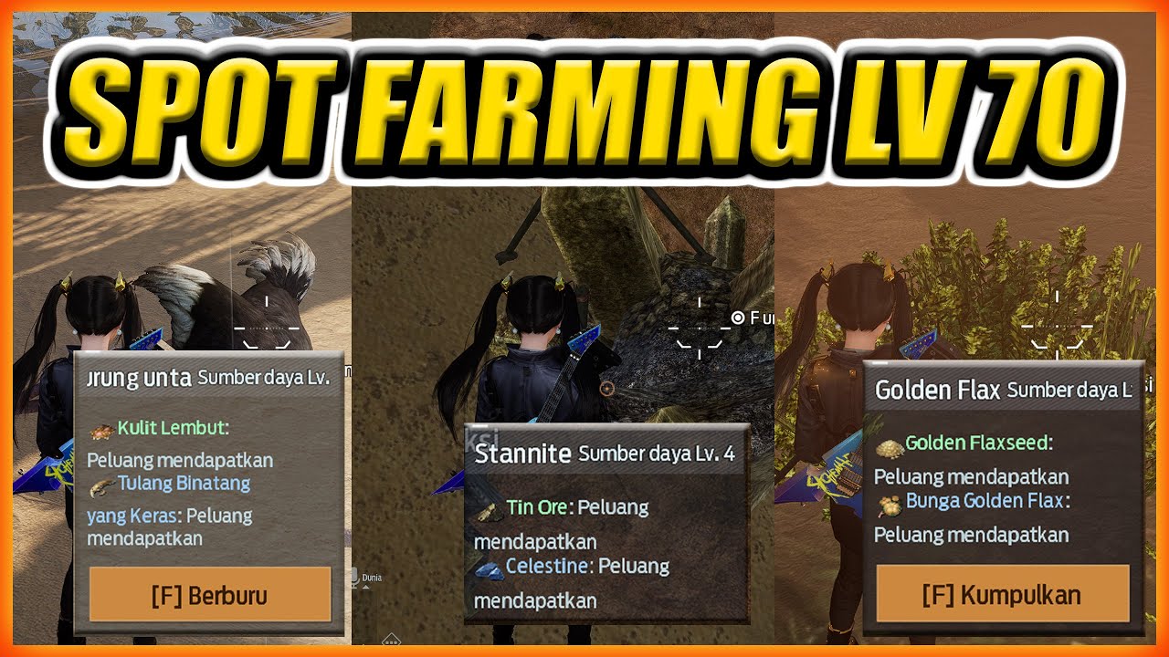 LOKASI FARMING LV 70 TERBAIK GARENA UNDAWN !! GOLDEN FLAXSEED | TIN ORE | KULIT LEMBUT | PALM