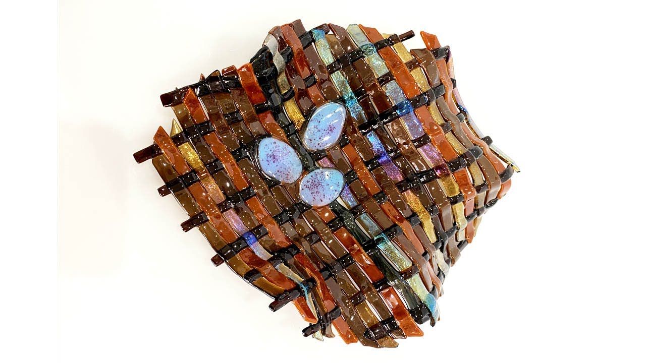 Fused Glass Woven Bird Nest