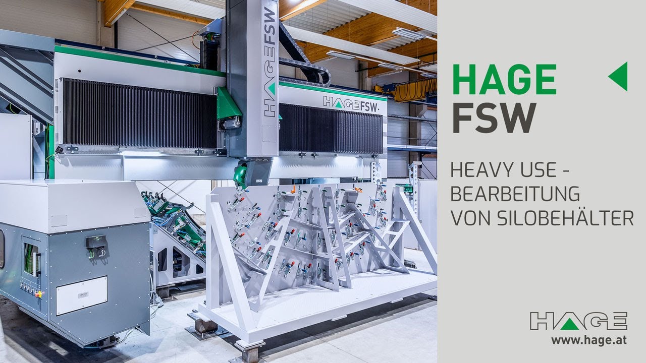 HAGE Rührreibschweißanlage - Bearbeitung von Aluminiumsilos