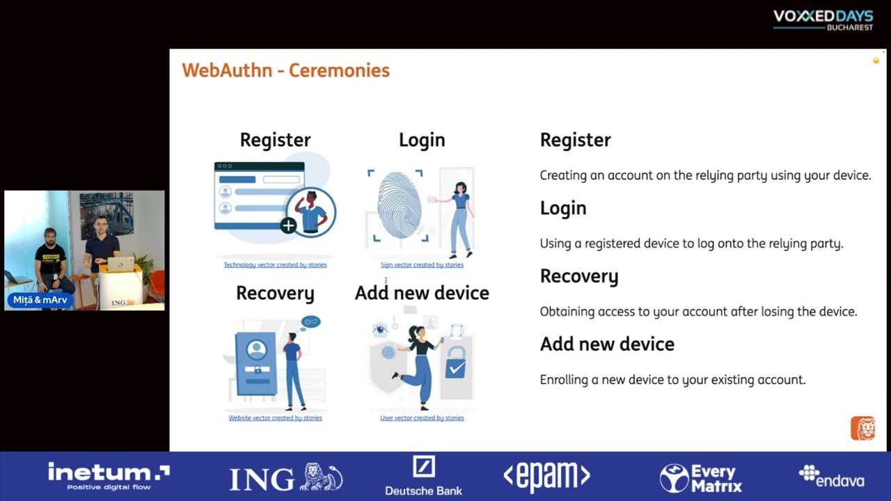 [VDBUH22] Bogdan Arvinte & Mihaita Tinta - Going passwordless with Web Authentication