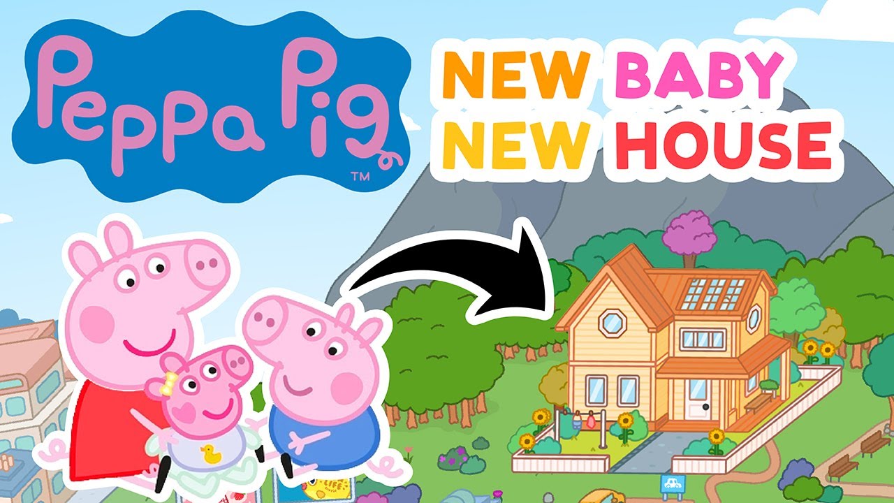 PEPPA PIG New BABY Sister Evie NEW Big Family House Cute PINK not FREE TOCA BOCA Home