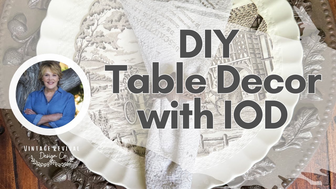 DIY Table Decor With IOD Mould and Stamp Using Resin, Paint and Glaze