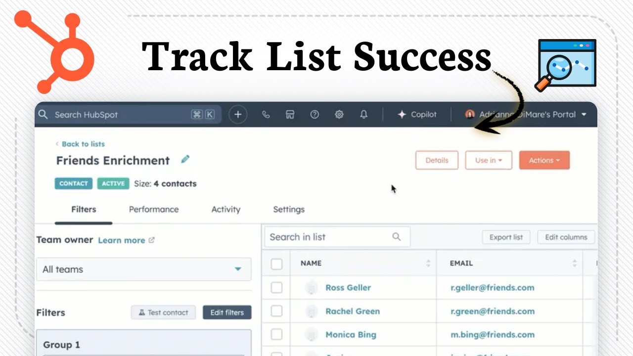 How to analyze list performance in HubSpot (Contact List Insights)