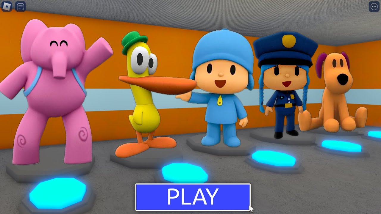 🐣👶 POCOYO's FAMILY - Super Babies in BARRY'S PRISON RUN! #roblox #obby
