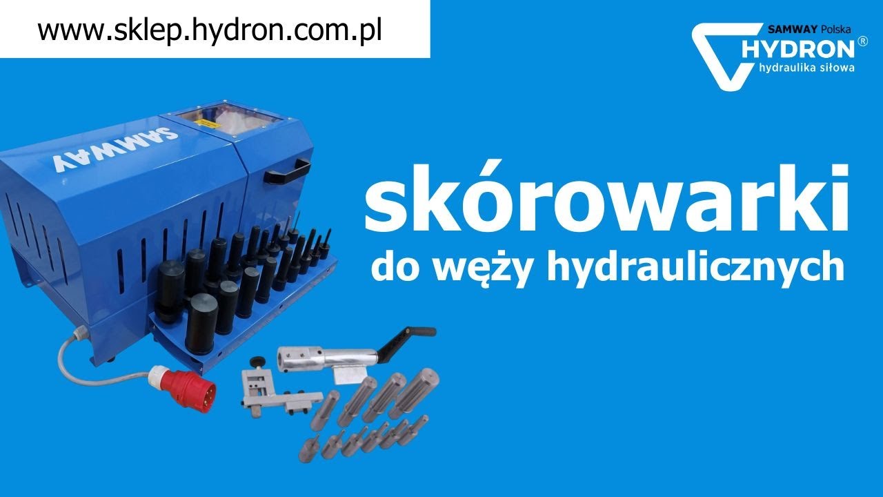 Skórowanie węża hydraulicznego DN20 4SP - skórowarka elektryczna do węży
