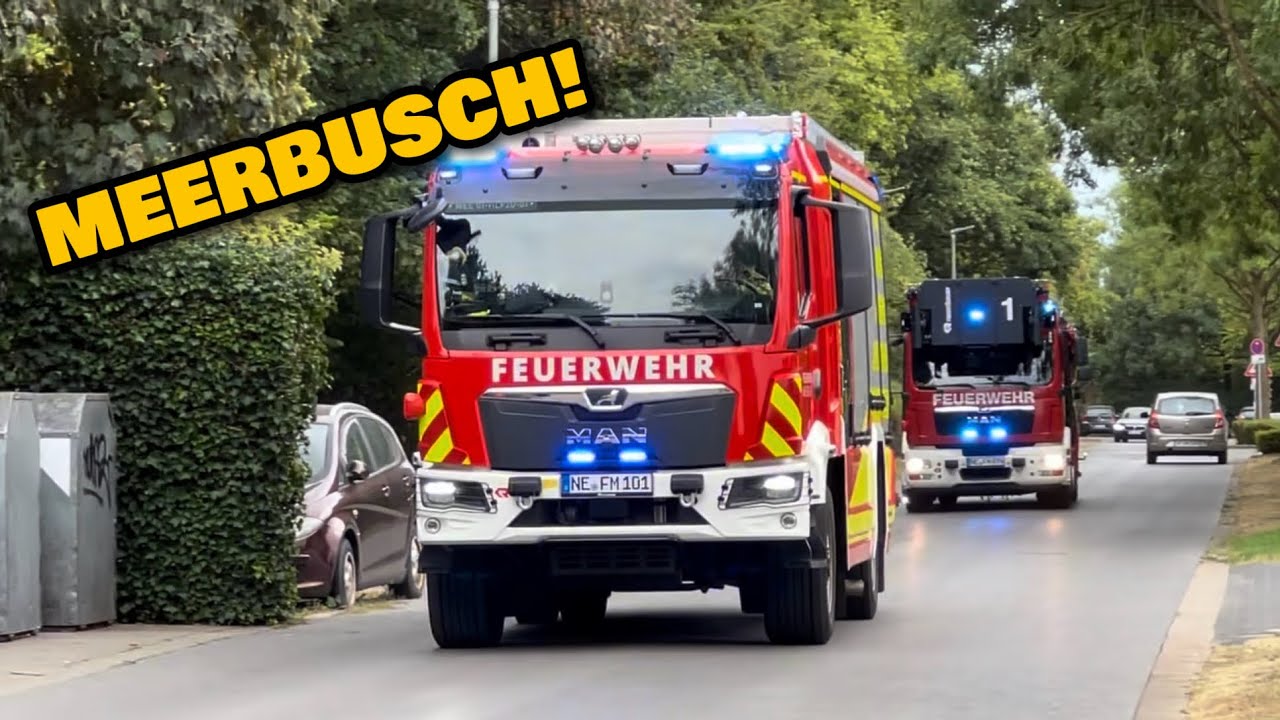 [GASAUSTRITT, GARAGENBRAND & MEHR!] - Löschzüge 1,2,3 & 6 auf EINSATZFAHRT I Feuerwehr MEERBUSCH