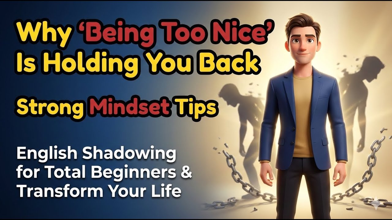Being TOO NICE Is Killing Your Progress Strong Mindset Shifts ||  English Shadowing for A1 – A2