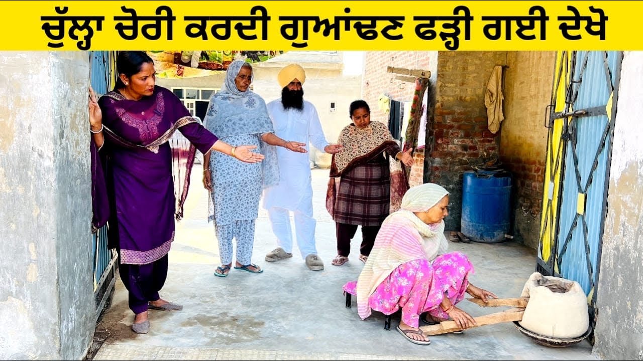 ਚੁੱਲ੍ਹਾ ਚੋਰੀ ਕਰਦੀ ਗੁਆਂਢਣ ਫੜ੍ਹੀ ਗਈ ਦੇਖੋ Chulhe di chori punjabi short video #chori #chulha #chorni 