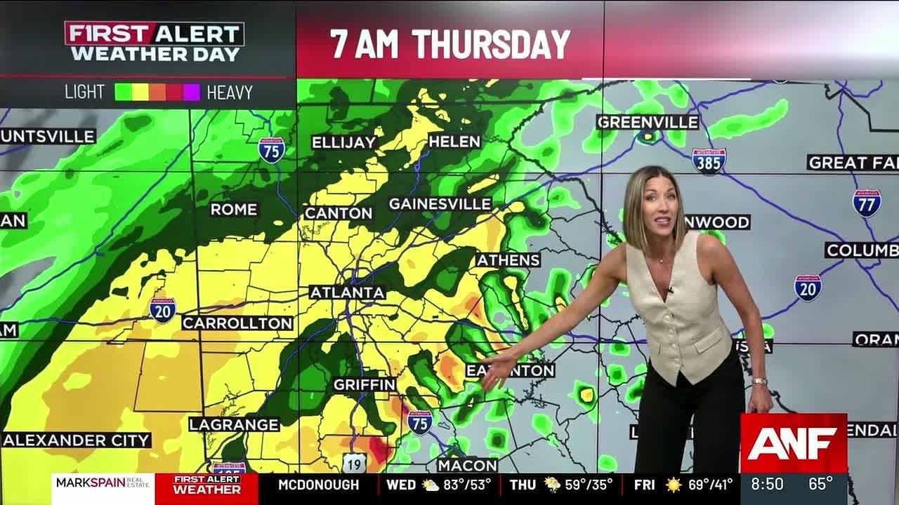 First Alert Forecast: Heavy rain and isolated storms move through tomorrow morning