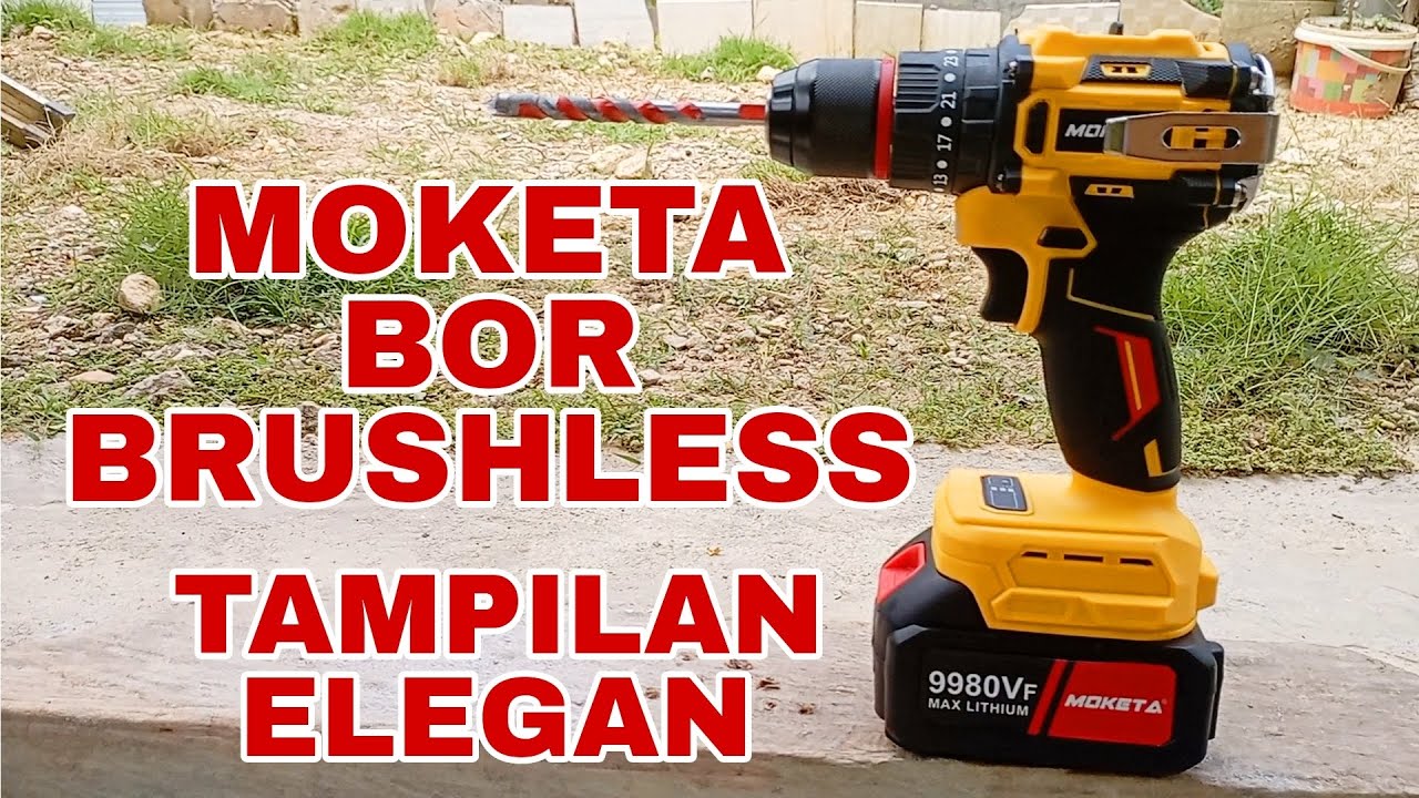 MOKETA CORDLESS BOR BRUSHLESS DESAIN KECE
