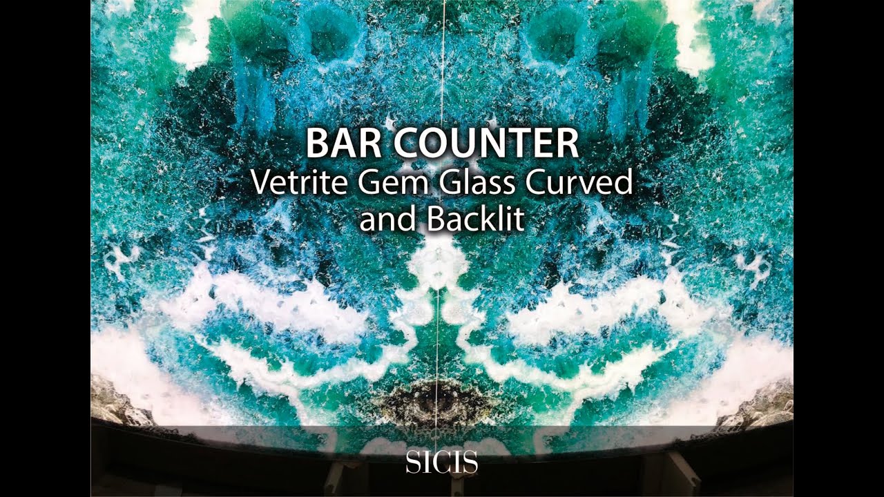 SICIS: Bar Counter Vetrite Gemglass Curved and Backlit step by step.