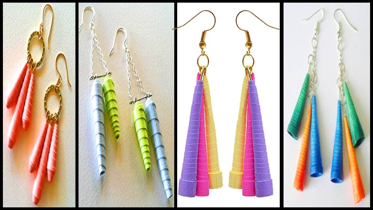 Quilling Earrings - How to make Quilling Hangings Earrings