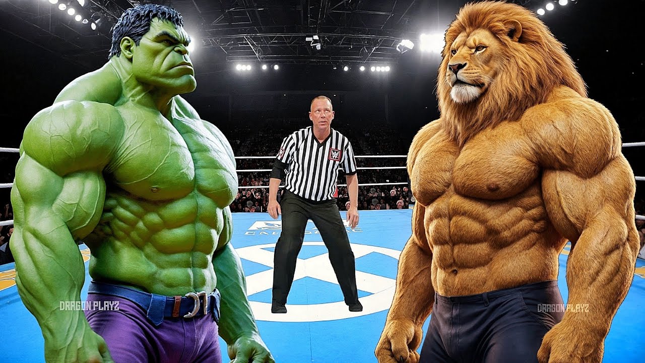 HULK VS LION - EPIC BATTLE