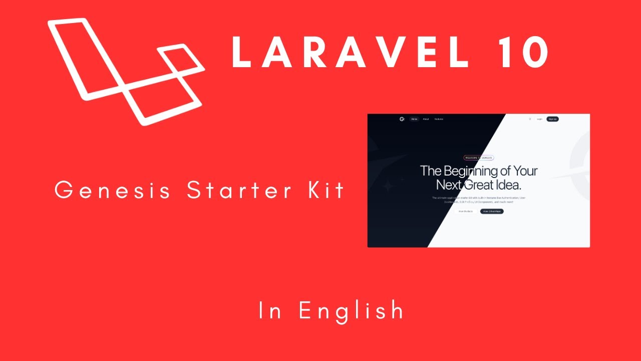 Laravel 10 - Genesis Starter Kit for Laravel in English