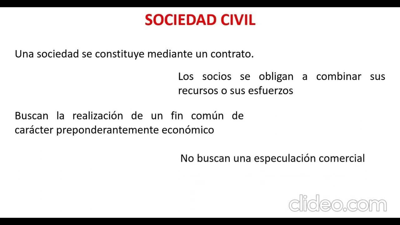 &iquest;Qu&eacute; es una sociedad civil? - Explicaci&oacute;n
