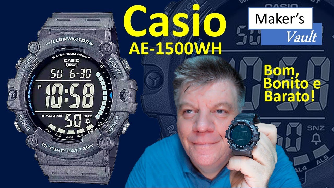 Casio AE-1500WH-8BVDF: Design, funcionalidades e excelente preço