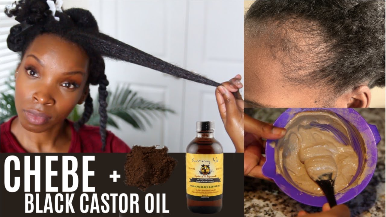 BLACK CASTOR OIL + CHEBE POWDER FOR EXTREME HAIR GROWTH?!? DOES IT WORK?!?