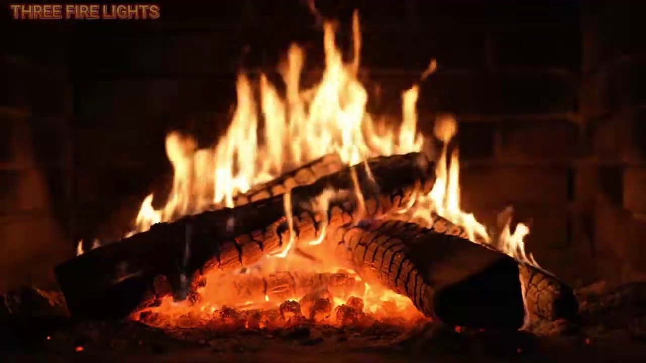 Peaceful Cozy Café Night ☕🔥 Fireplace Sounds for Relaxation & Sleep