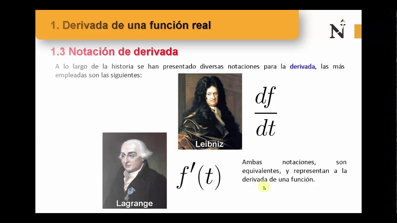 DERIVADA DE UNA FUNCIÓN REAL DE VARIABLE REAL_CLASE