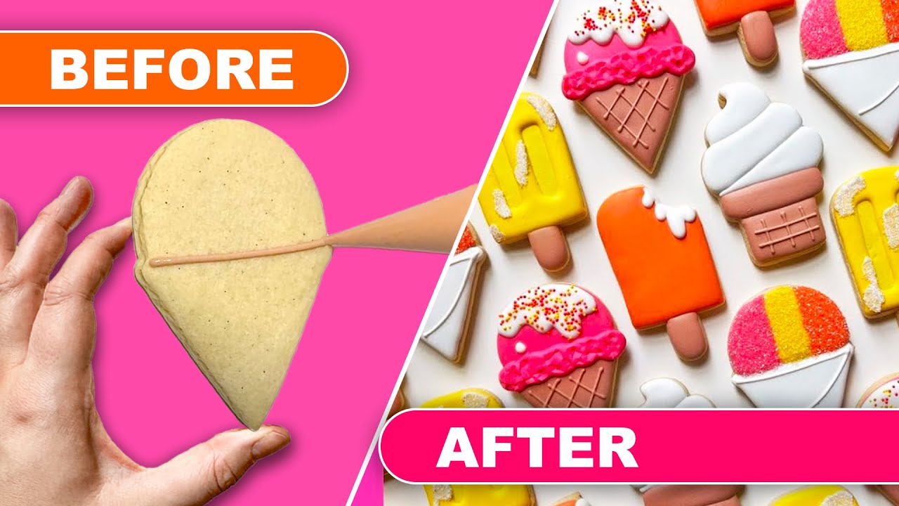 SUMMER Frozen Treats Cookie Decorating Tutorial☀️