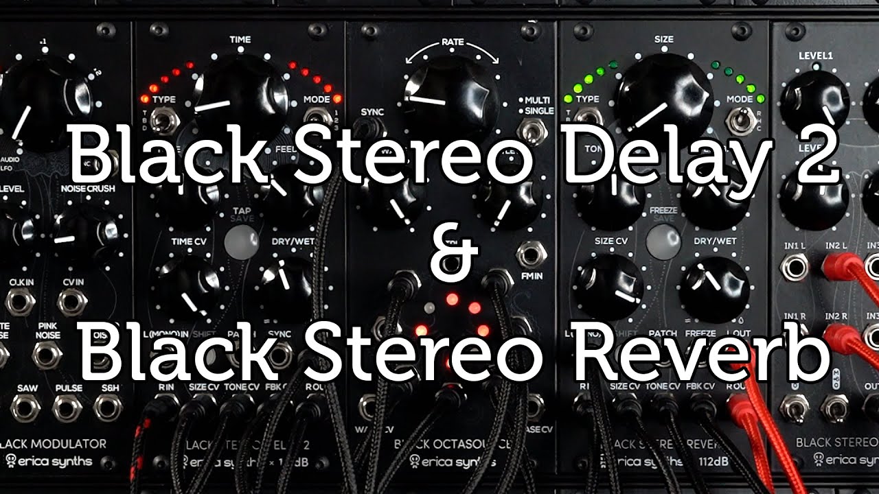 Erica Synths Black Stereo Delay 2 & Black Reverb sound demo