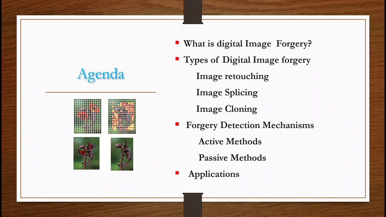 briefly explain about Digital Forgery Image detection ppt