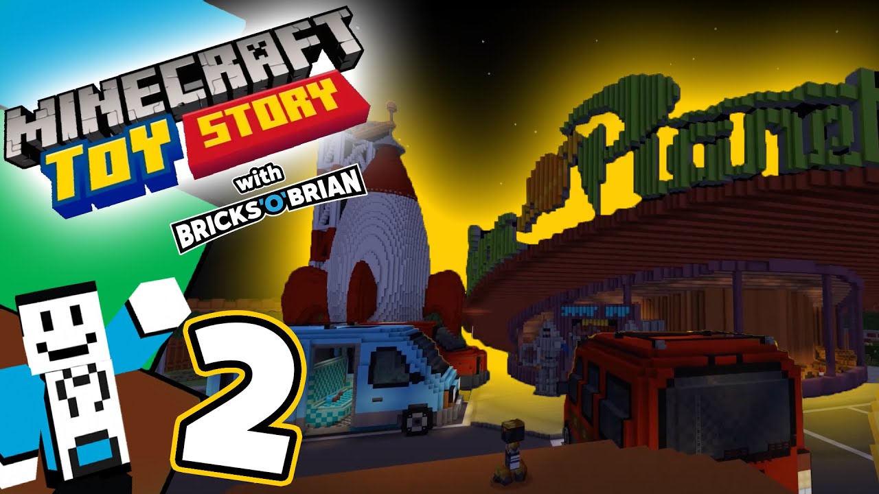 Pizza Planetary Exploration! - The Toy Story Minecraft Map Showcase with Bricks 'O' Brian