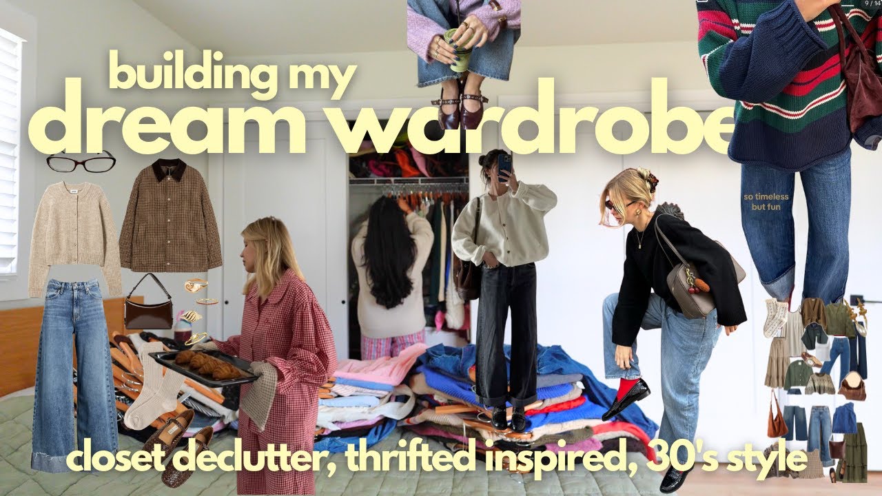DECLUTTER my closet with me👖⭐️🤍 thrifted wardrobe, outfit inspo - 30 before 30 VLOGMAS DAY 20