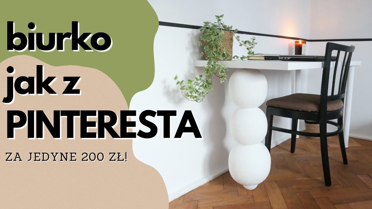 Biurko za 200 złotych jak z PINTERESTA! Sypialnia część 2 | DIY