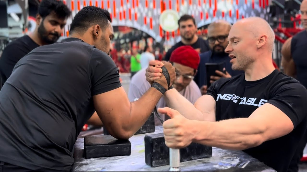 JANIS AMOLINS ARM WRESTLING AFTER KOTT 9