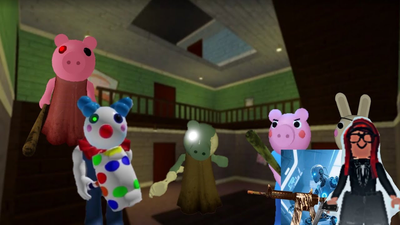 . jugando con mi prima a piggy y casi lo pasamos😮
