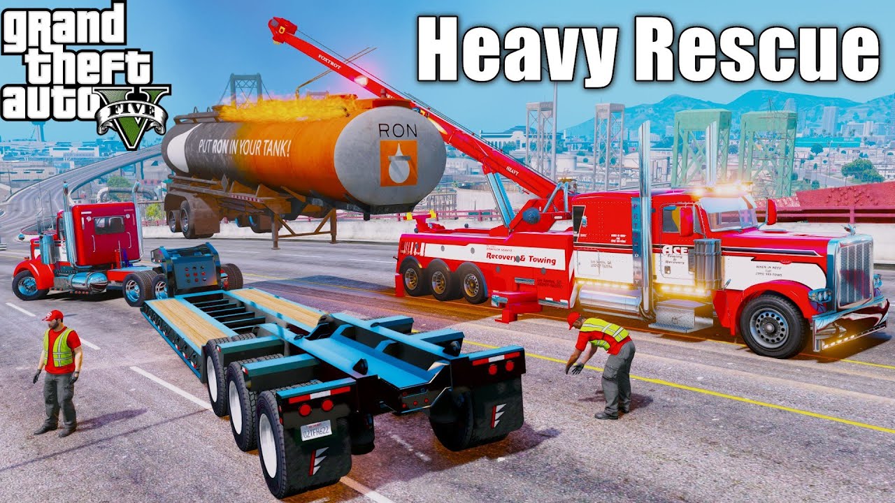 Fuel Tanker Explosion & MASSIVE Tow Truck Rescue In GTA 5