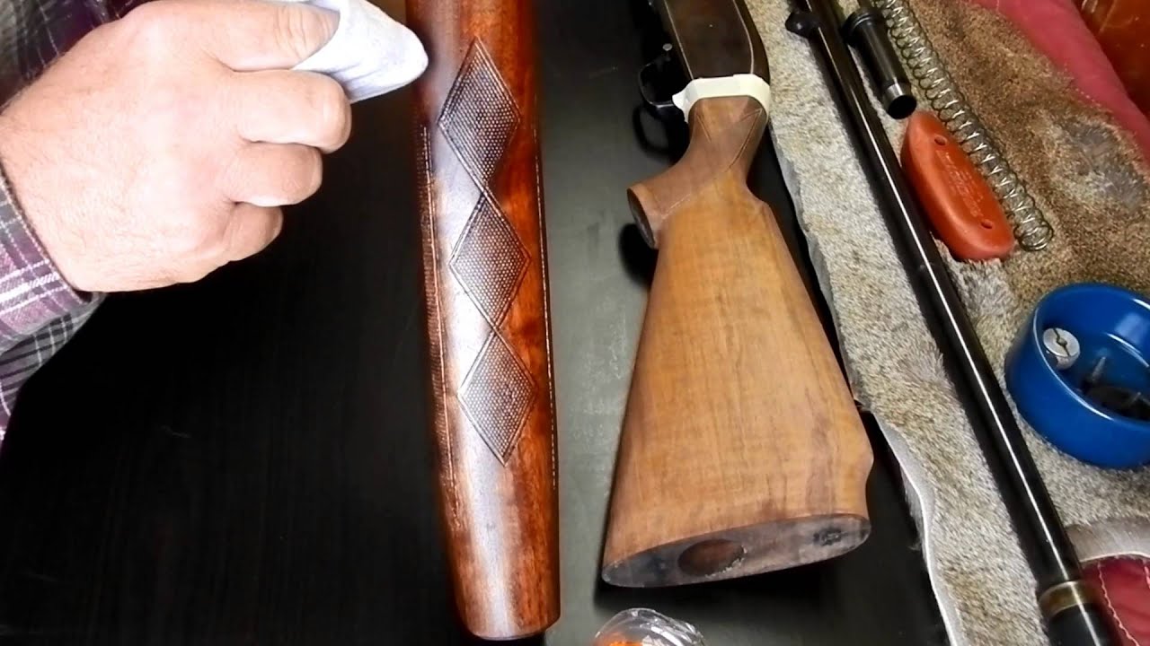 Refinishing A Gun Stock Using Boiled Linseed Oil / Winchester Model 50 Shotgun