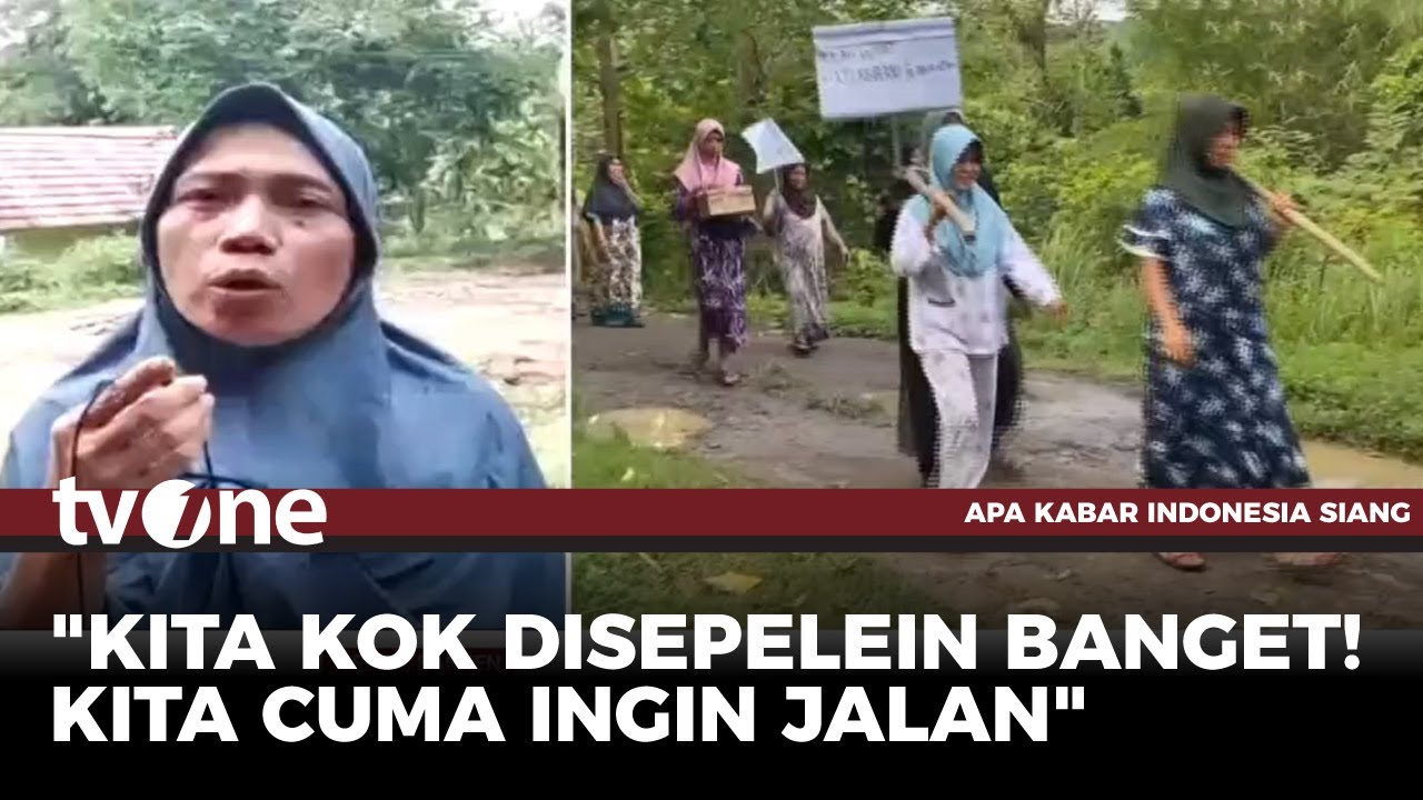 Warga Menaburi Jalan Rusak dengan Bunga Sebagai Bentuk Protes | AKIS tvOne