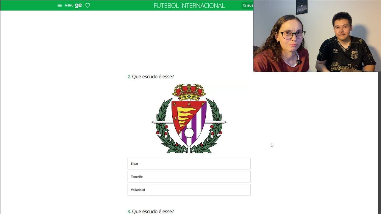 ADIVINHE O TIME PELO ESCUDO - ESPOSA FAZ O QUIZ