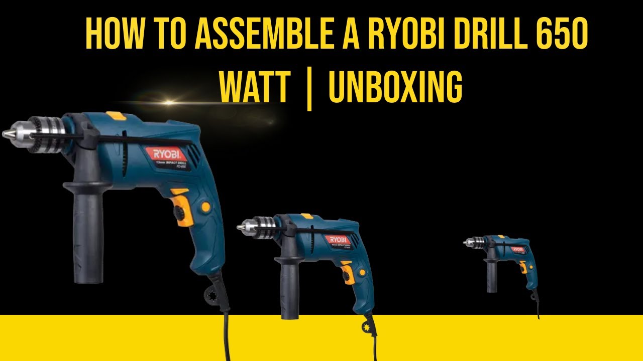 How to assemble a Ryobi drill 650 Watt | Unboxing