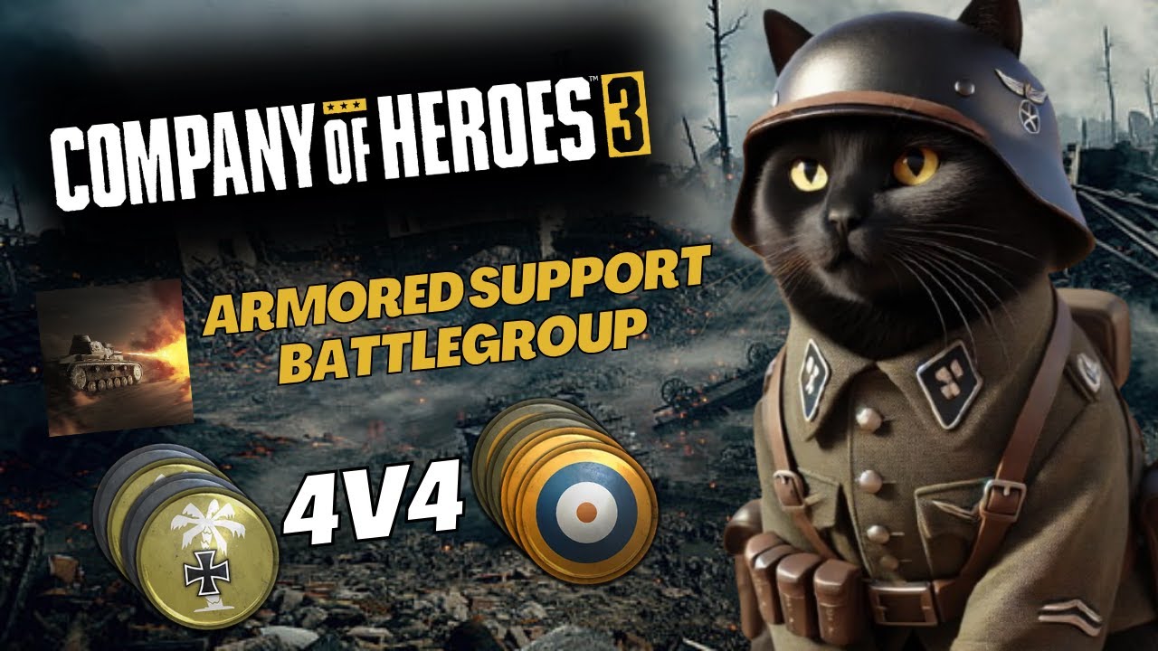 Company of Heroes 3 | 4v4 Afrikakorps Multiplayer Gameplay - No Commentary