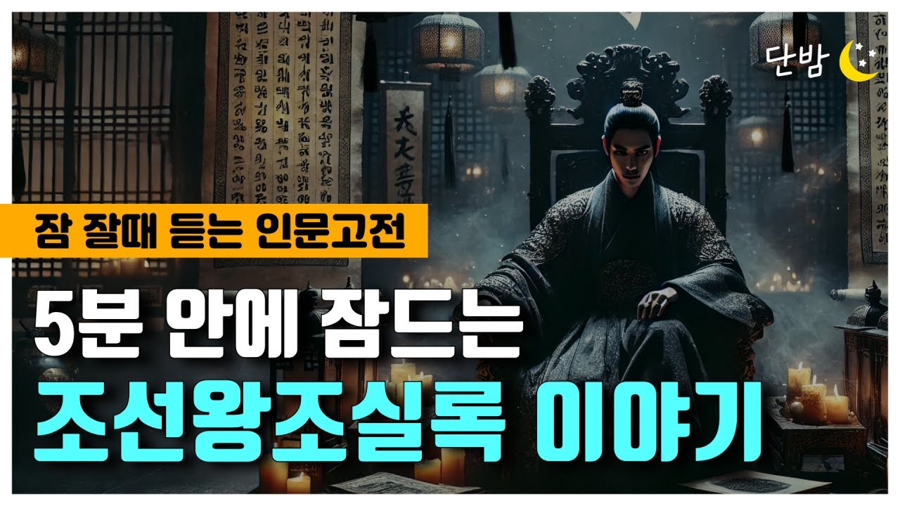 하룻 밤에 듣는 조선왕조실록🌙ㅣ잠 잘때 듣는 인문고전ㅣ하루 5분 잠자리 이야기ㅣ잠 잘때 듣는 이야기ㅣ책 읽어주는 남자ㅣ오디오북ㅣ수면, 태교ㅣASMR