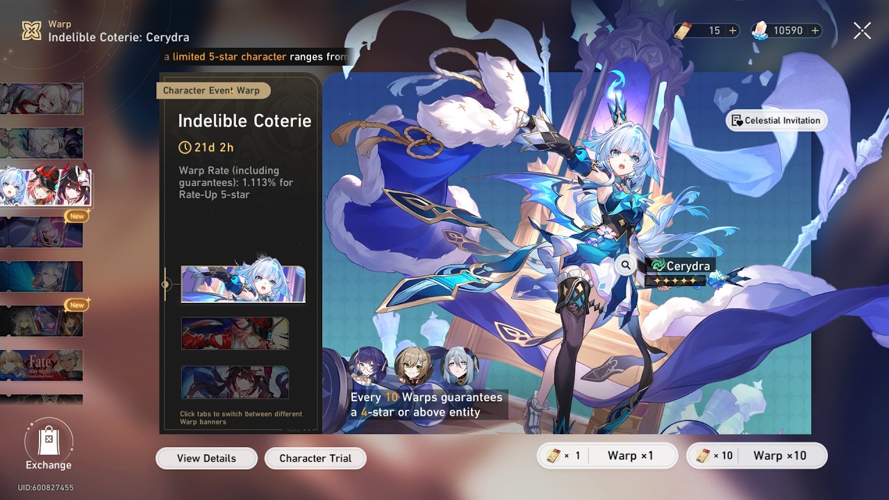 Honkai Star Rail - Cerydra Banner Rolls