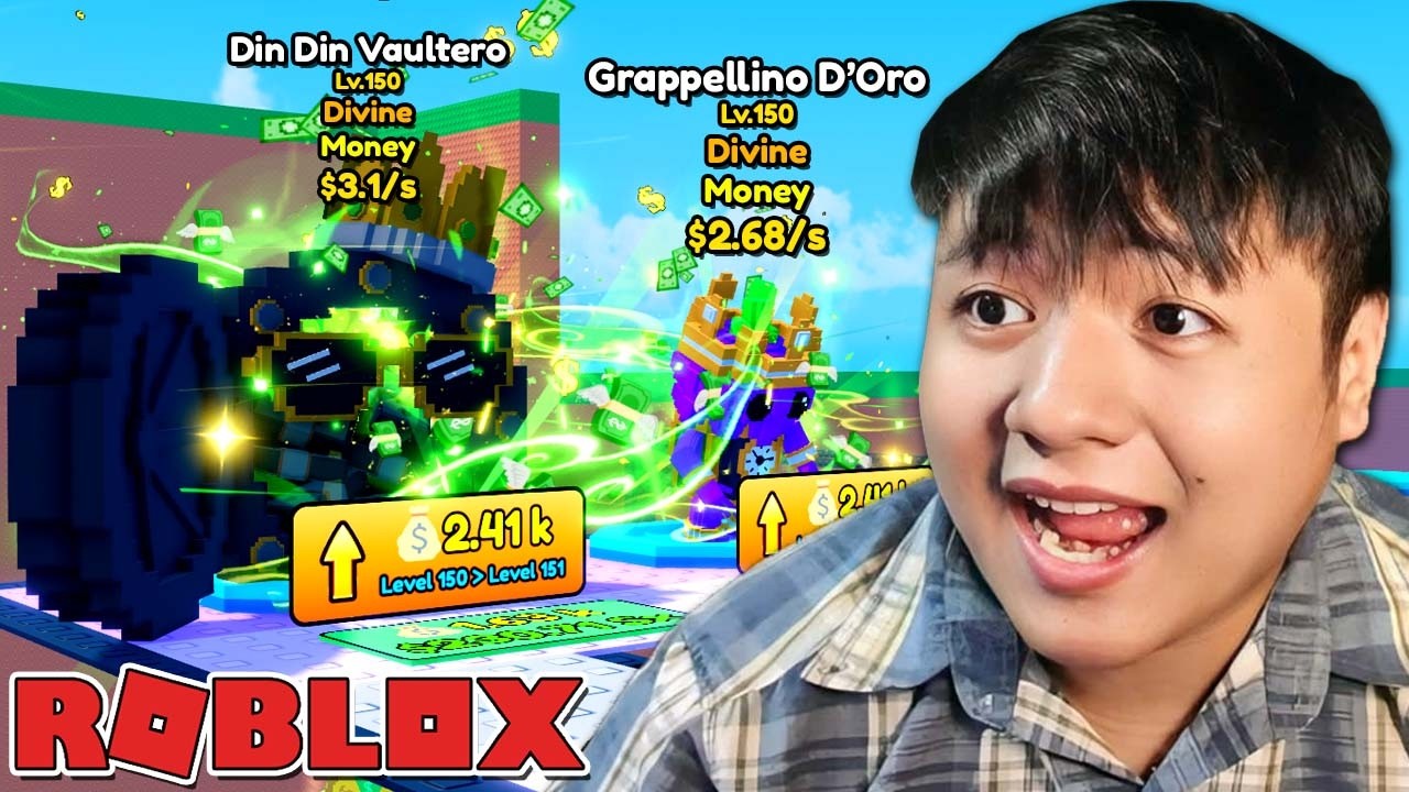 Escape Tsunami For Brainrots - MONEY DIVINE DIN DIN VAULTERO & GRAPPELLINO D'ORO NAKUHA KO!