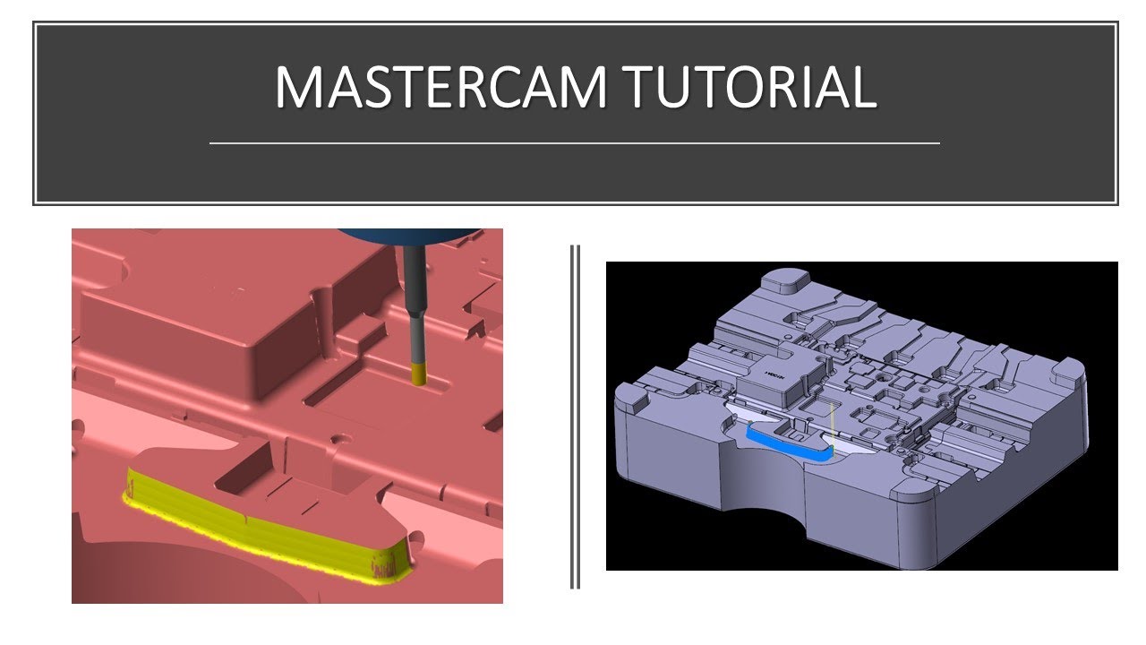 MasterCAM Tutorial #80 | Mill 3D Contour Finish | Mold Make Repair