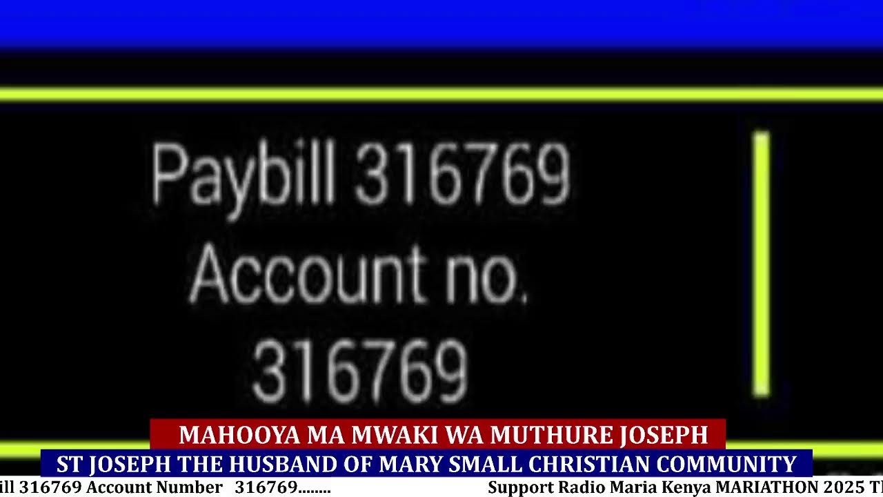MAHOOYA MA MWAKI WA MUTHURE JOSEPH- ST JOSEPH THE HUSBAND OF MARY SMALL CHRISTIAN COMMUNITY